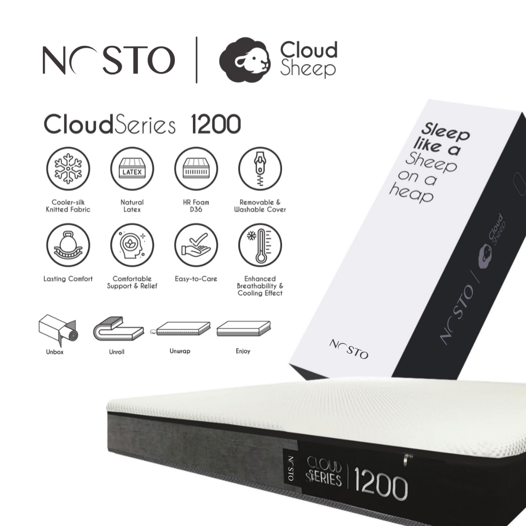 NOSTO CloudSeries 1200 Latex Foam Mattress 9.5"