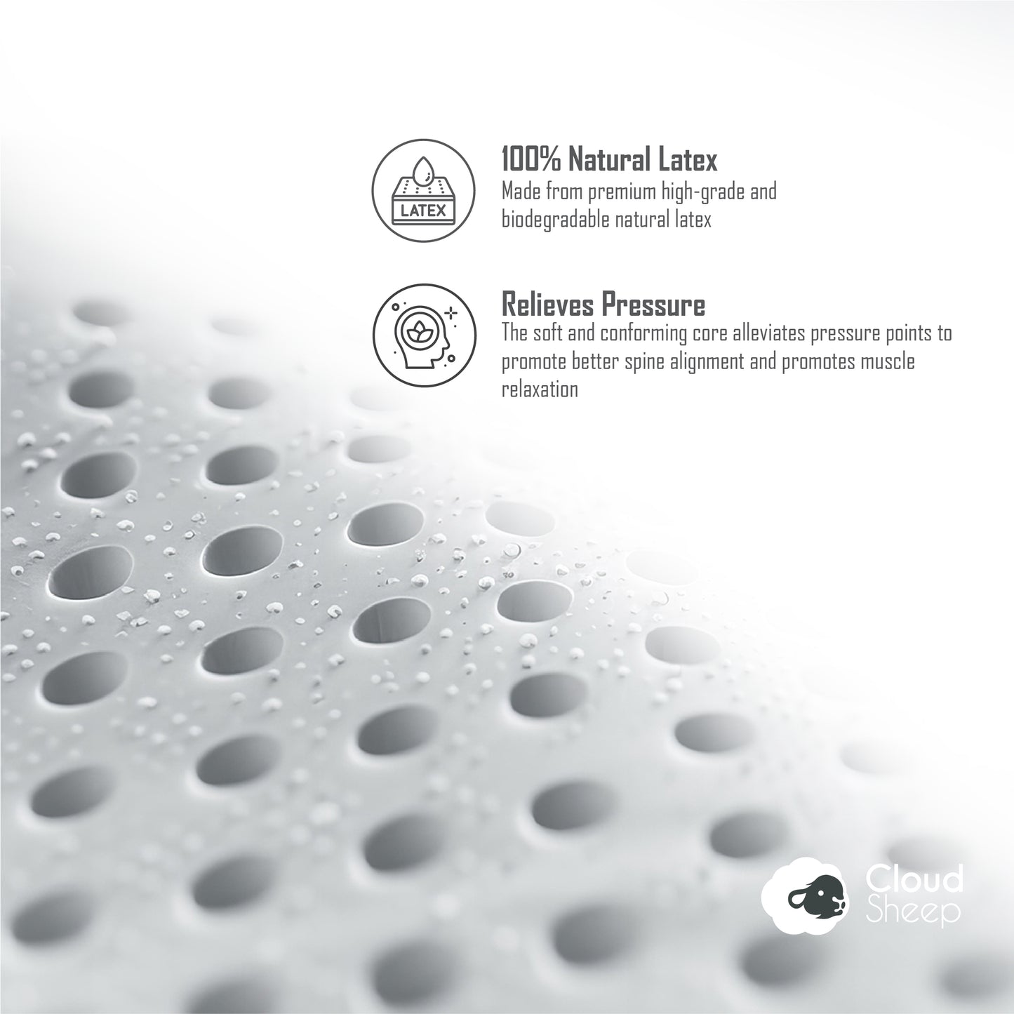 NOSTO Oakley Contour Latex Pillow
