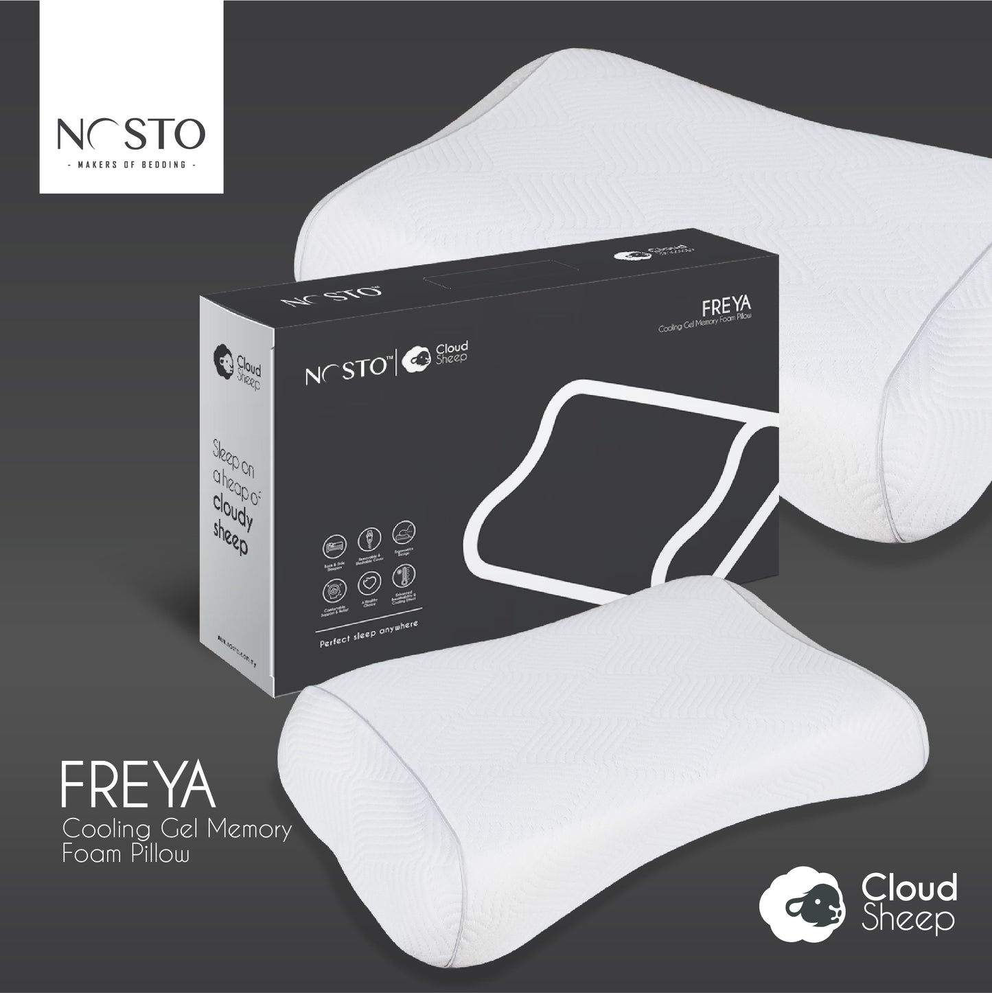 NOSTO Freya Cooling Gel Memory Foam Pillow